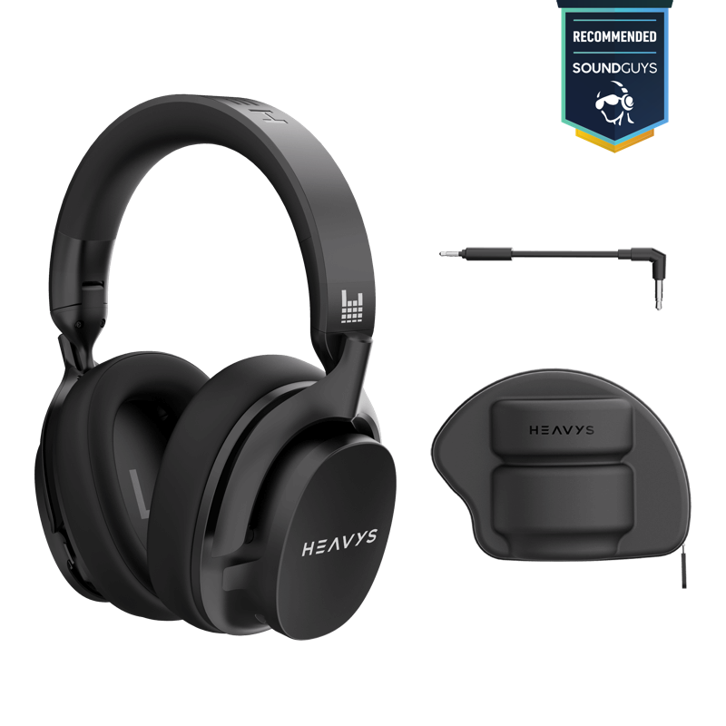 Heavys H1H Headphones + Premium Silver-Coated Aux Cable (Bundle) - Heavys